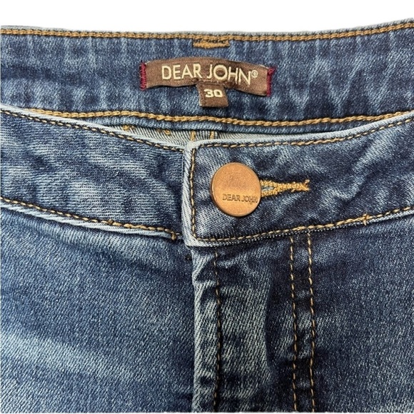 Dear John Distressed Flair Medium Wash Jeans Women Size 30 - Picture 2 of 5